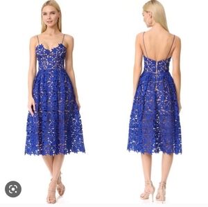 Self Portrait Crotchet Illusion Midi Dress